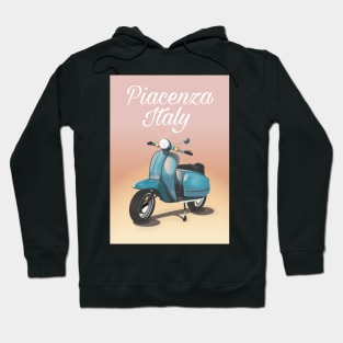 Piacenza italy scooter travel poster. Hoodie